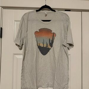 Bella Canvas Heather Gray Cactus Sunset Tee